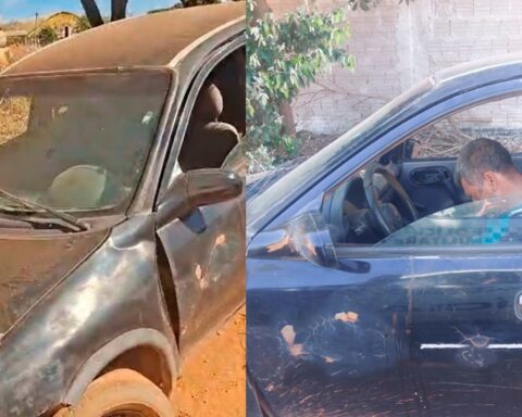 Carro de atropelamento surgiu em vídeo no Piratininga um dia antes