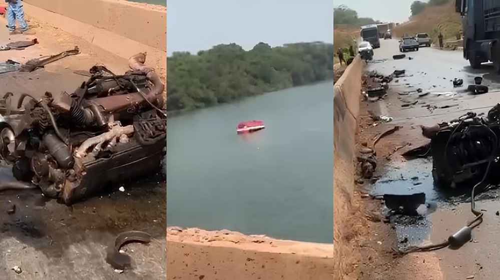 Motorista escapa com vida após caminhão cair de ponte da MT-140