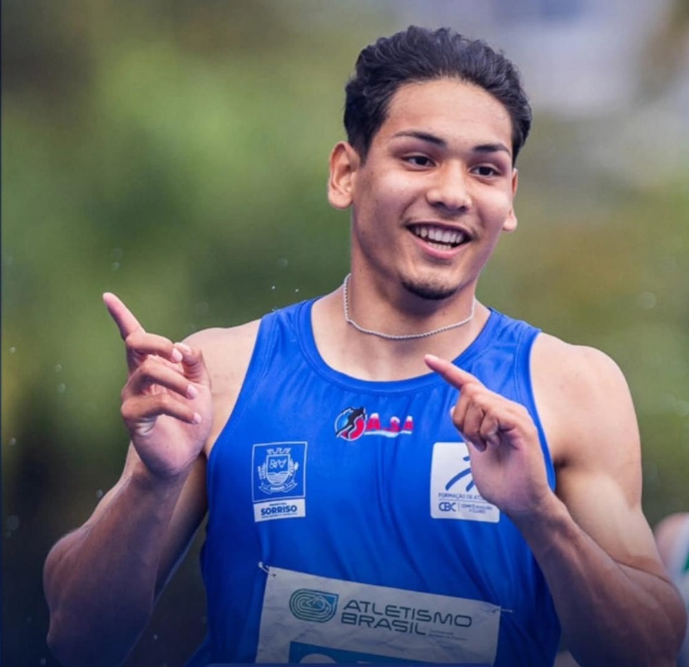 Jovem de Sorriso é o mais rápido do Brasil no Atletismo Sub-20
