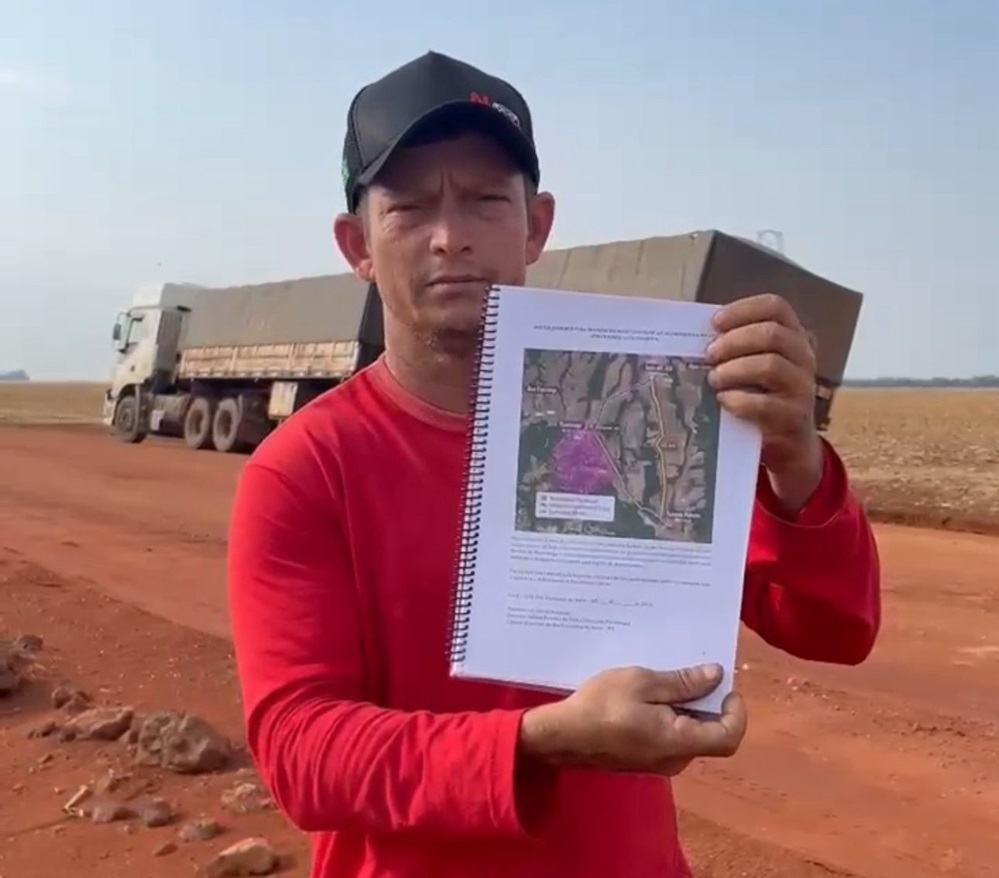 Vereador inicia campanha por asfalto da MT-338 em Piratininga