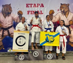 Nicolly Brun brilha com ouro duplo no karatê estadual