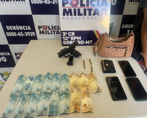 PM prende trio por sequestro em Sorriso e apreende arma e dinheiro