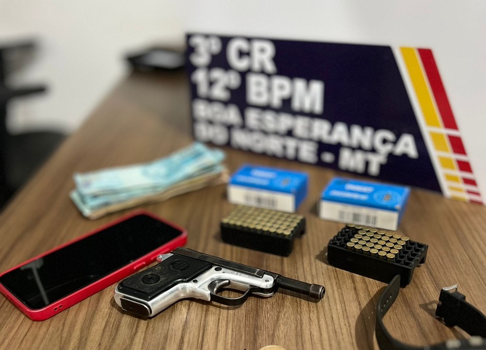 Ameaça com arma termina em prisão em Boa Esperança do Norte