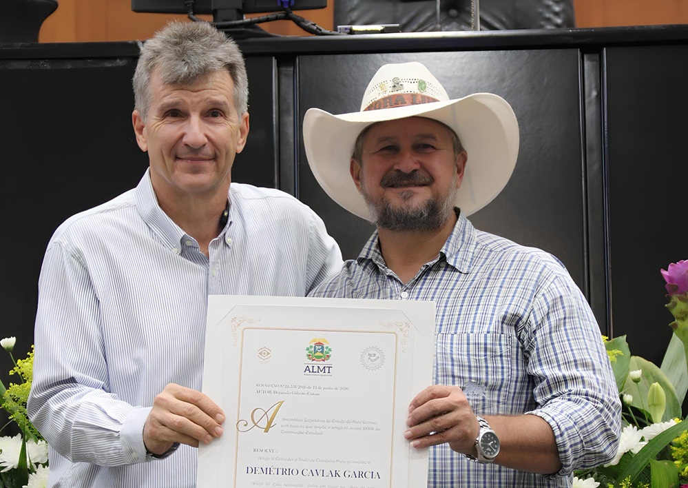 Demétrio Cavlak recebe homenagem da Assembleia Legislativa de MT